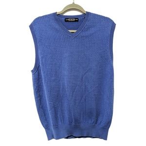 Carnoustie Robin Blue Cardigan Vest Sweater Pullover 100% Pima Cotton